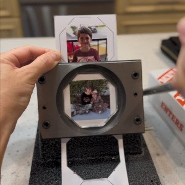 Process of creating custom photo magnets using a professional die cutting machine